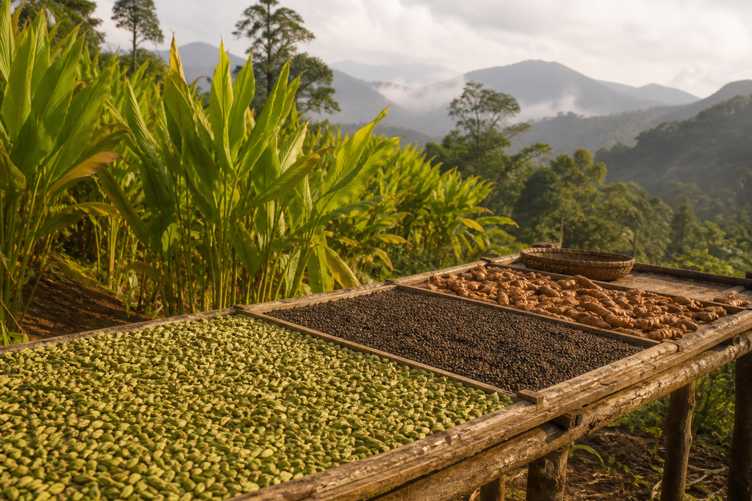 Spice drying in Idukki